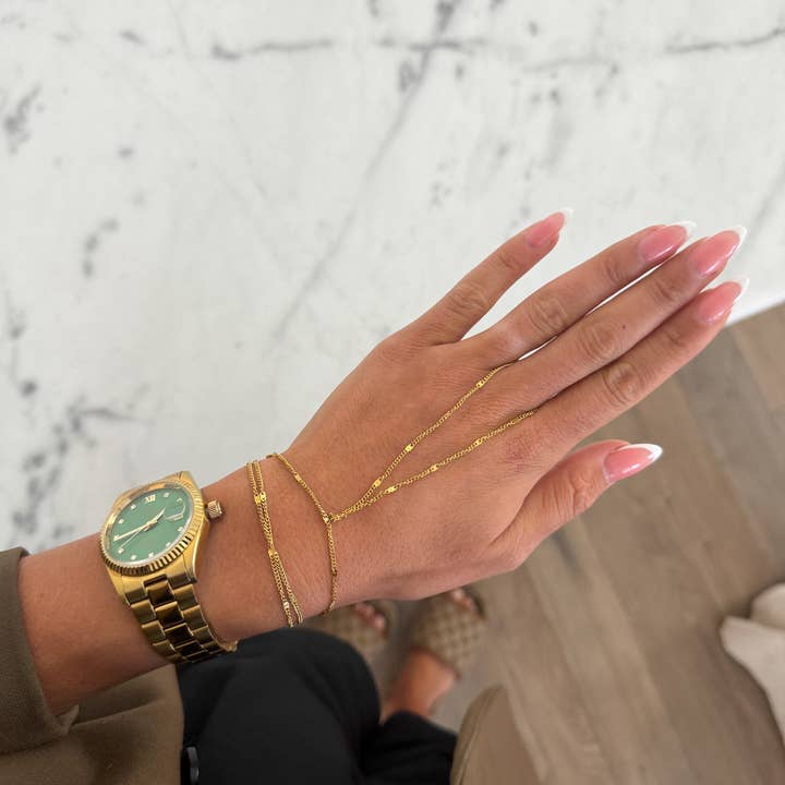 CHANSUTTPEARLS - Wholesale Link & Chain Bracelet - SHINY HAND CHAIN1