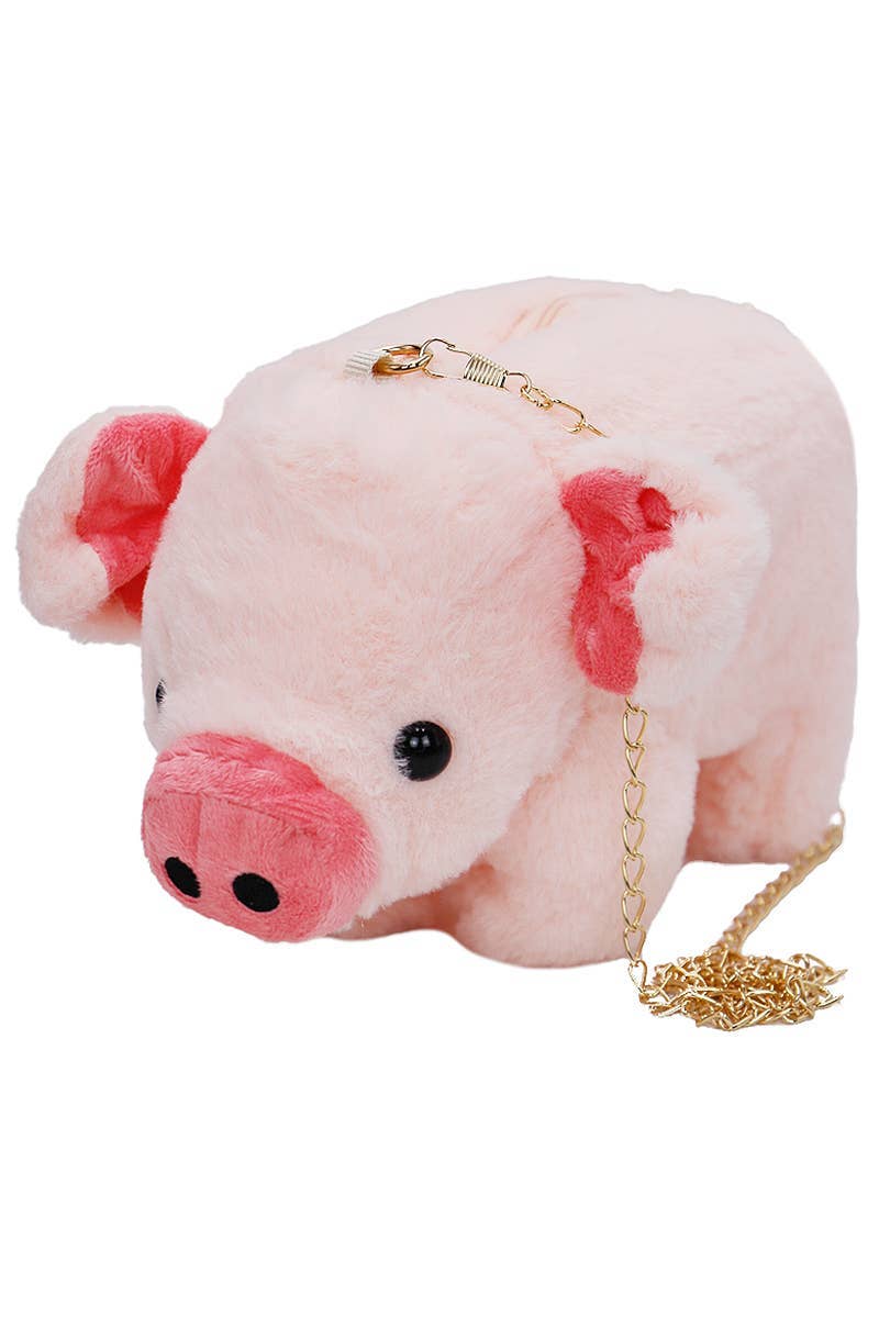 ASSORTED Chubby Piggy Fluffy Faux Fur Crossbody Purse Bag for wholesale on Faire2