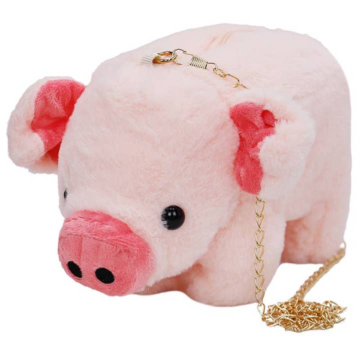 ASSORTED Chubby Piggy Fluffy Faux Fur Crossbody Purse Bag for wholesale on Faire2