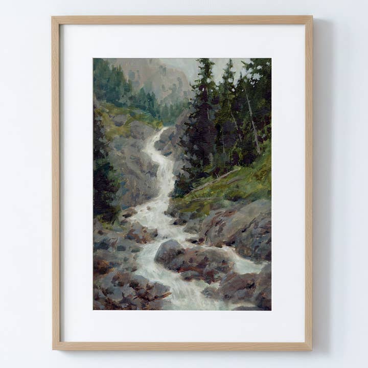 Pierre et Pulvérisation - Impression sur Papier Beaux-Arts pour la vente par Ed Pulella Art