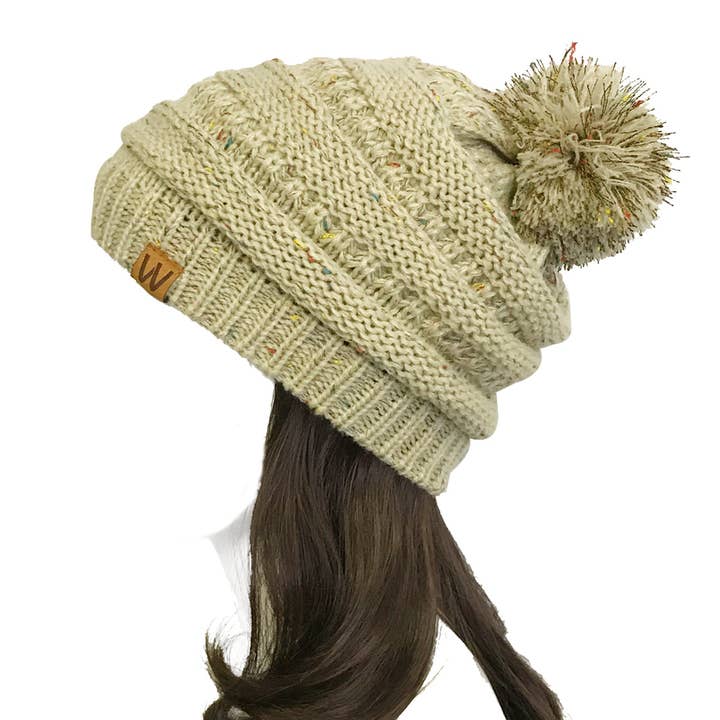 Wrapables.com - Wholesale Beanie - Women's - Wrapables Warm Knit Confetti Beanie with Pom Pom4