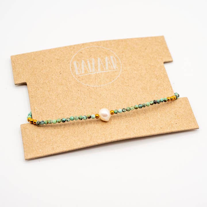 Baizaar - Wholesale Beaded Bracelet - Turquoise Pearl BraceletÂ