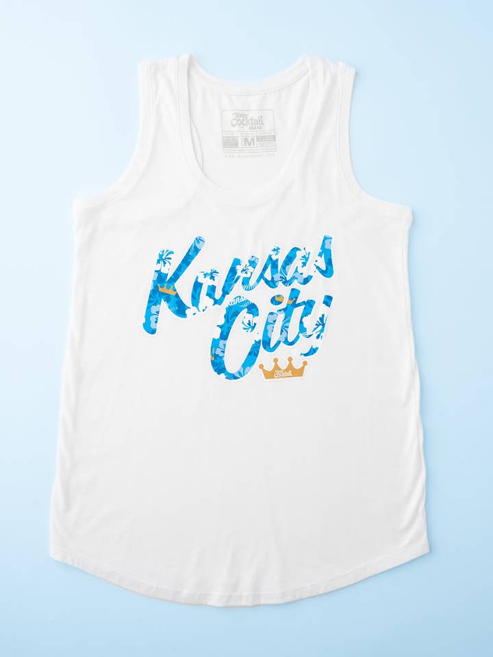 Canotta triblend da donna KC Royal Testo floreale per la vendita all'ingrosso da parte di Team Cocktail