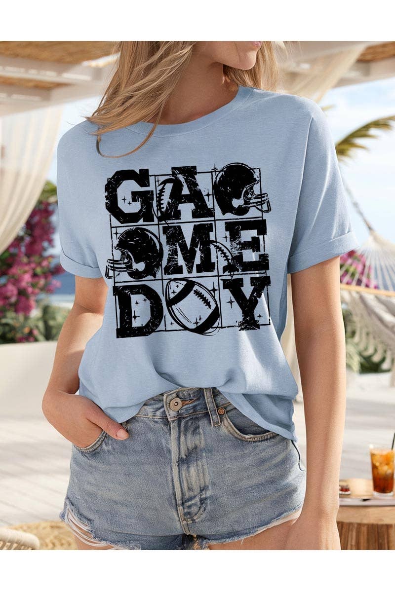COLORBEAR - Wholesale T-Shirt (Graphic) - Women's - Distressed Game Day Graphic Heavy Cotton Tee8