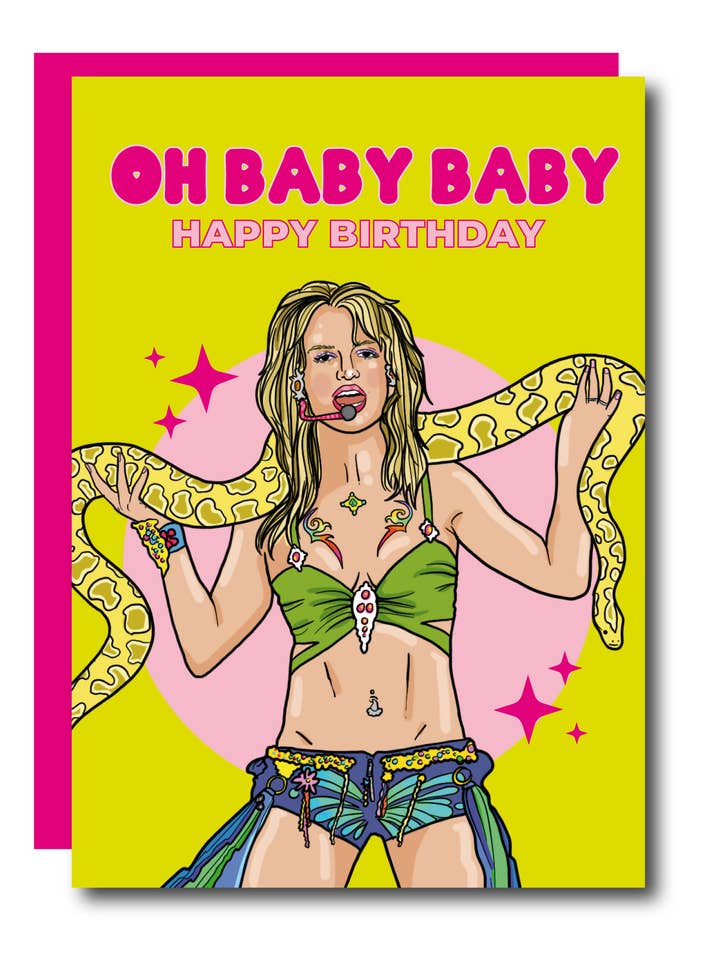 Oh Baby Baby Britney födelsedagskort för wholesale av Studio Soph (We Pay Your Import Fees - We Ship DDP)