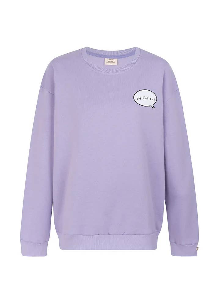 Unisex sweatshirt i økologisk bomuld lavendel Reminder for engroshandel hos Curious Cotton