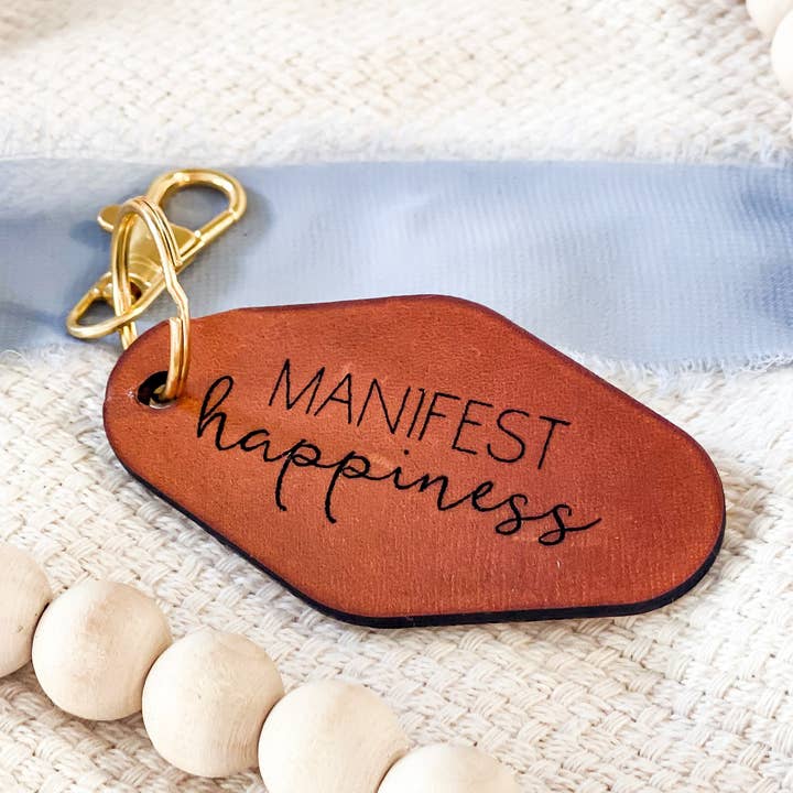 Manifest Læder Retro Hotel nøglering for engroshandel hos The Joyful Bee Co