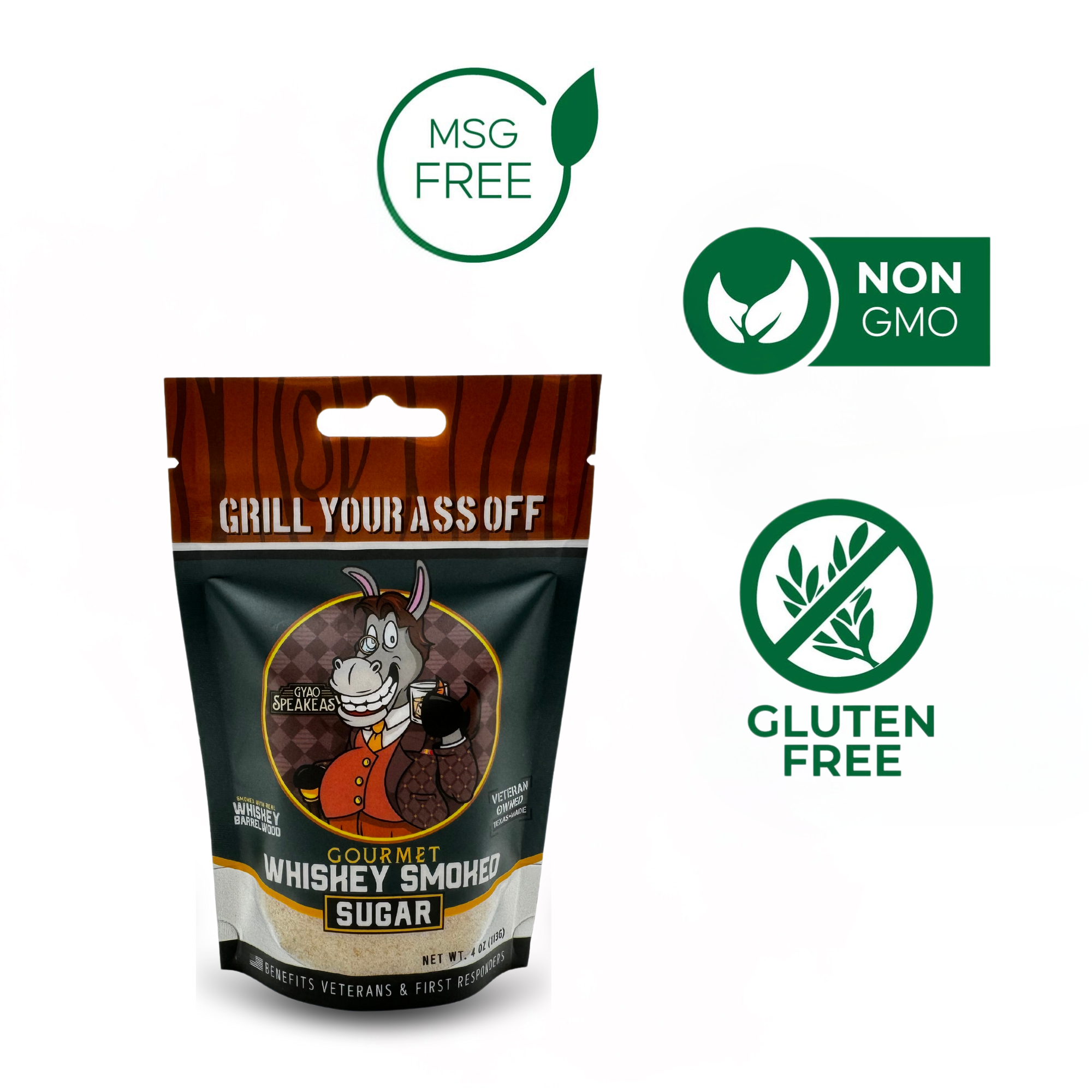 Grill Your Ass Off - Spices, Rubs, Seasonings, Sauces, Jerky - Wholesale Sugar/Sweetener - Gourmet Whiskey Smoked Sugar- Perfect for Cocktails and BBQ4