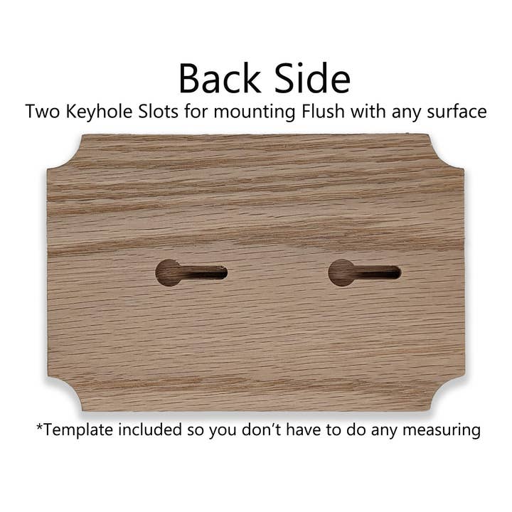 Wild Woodworker - Wholesale Plaque - 2:3 ratio blank wooden plaque (unfinished) Oak, Flush Mounted1