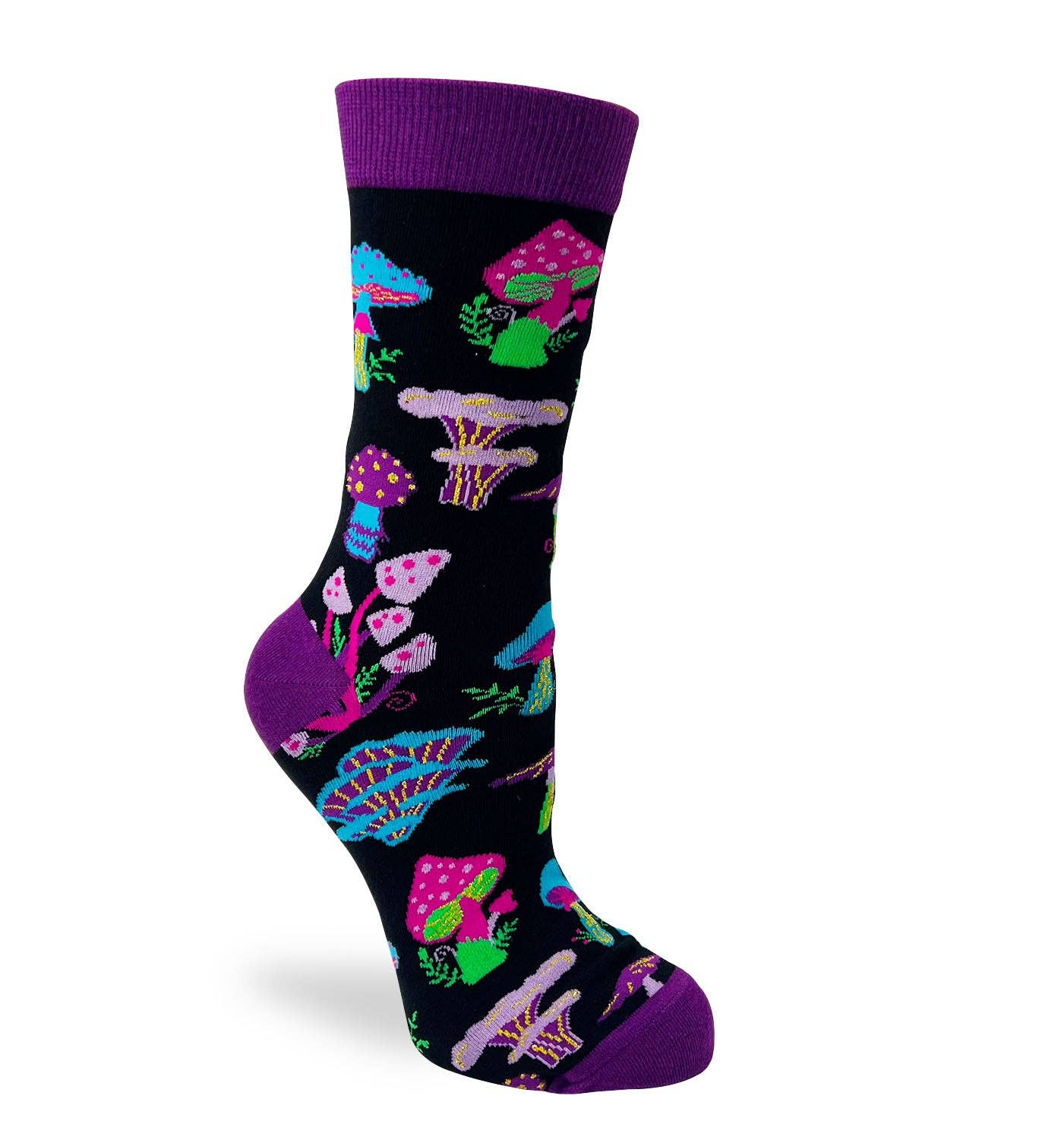 Fabdaz - Wholesale Socks - Women's - Trippy Mushrooms Women's Novelty Crew Socks1