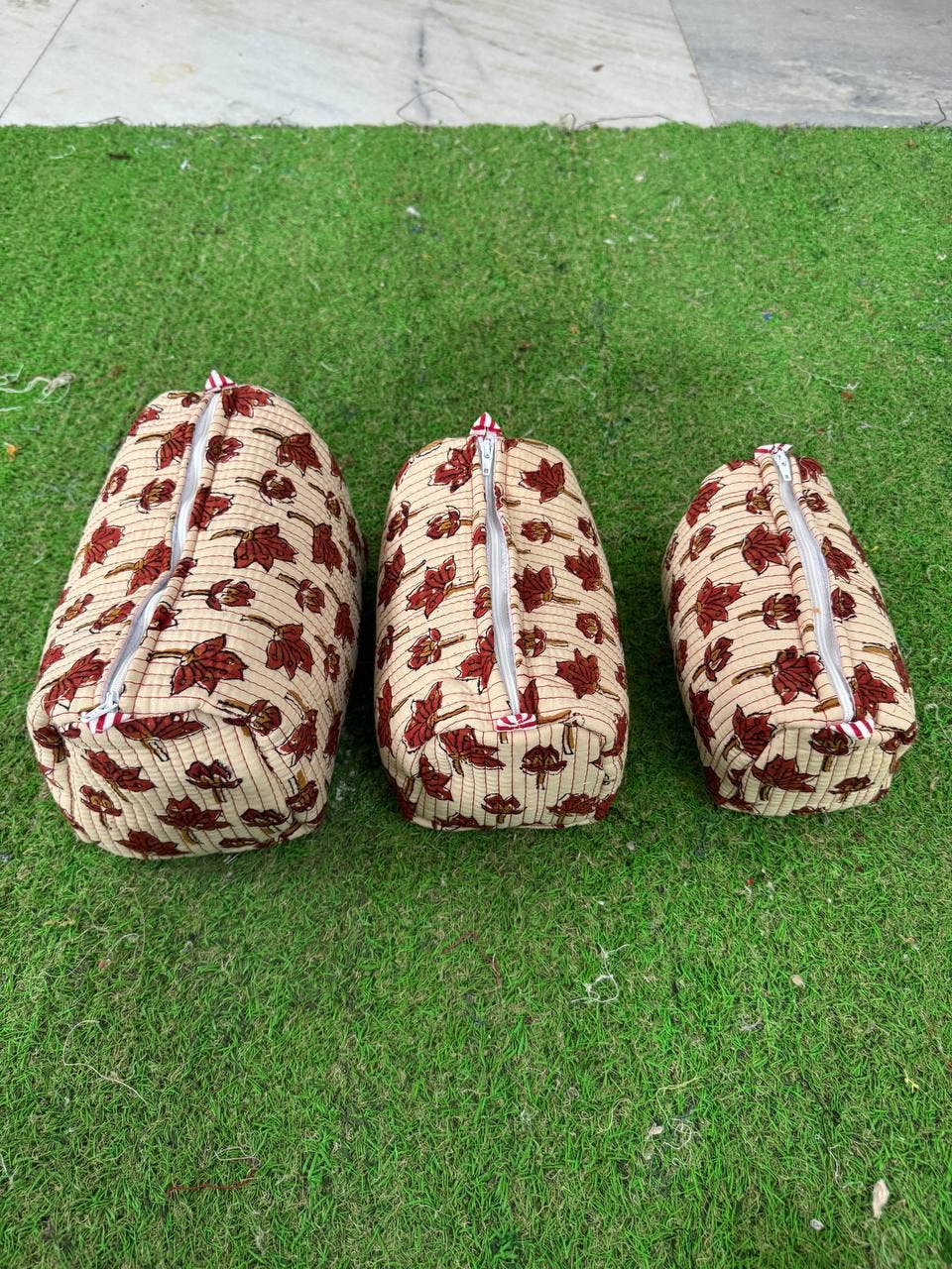 GYPSY STUDIO - Wholesale Makeup/Cosmetic Bag - Luxury 3-Piece Cotton Makeup Bag Collection Makeup Bags  2