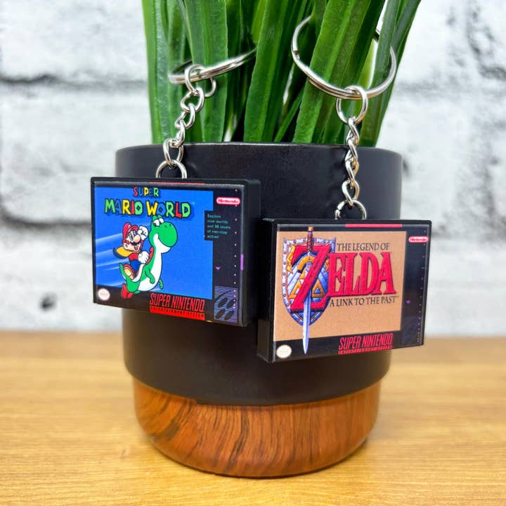 BitsyLabs - Wholesale Keychain - Unisex - SNES Game Case Keychains1