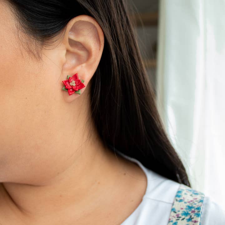 Indigo Clay Jewelry - Wholesale Stud/Post Earrings - Modern Holiday Studs2