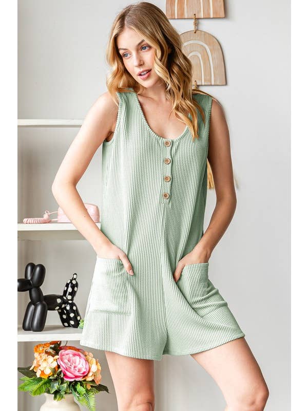 HEIMISH - Wholesale Romper - Women's - EP6771-10 SOLID RIBBED ROMPER13