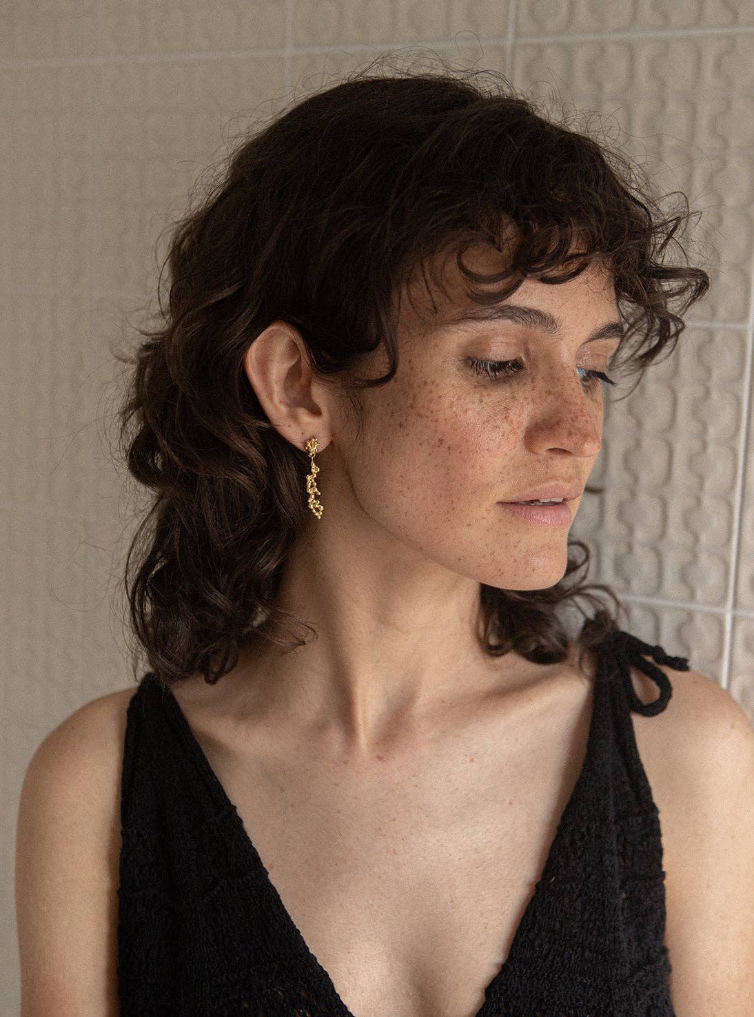 Gold Deia earrings for wholesale on Faire7