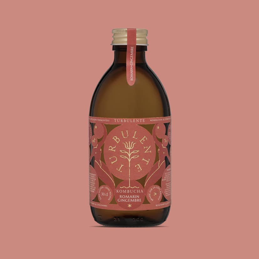Turbulente - Wholesale Kombucha - Rosemary & Ginger Kombucha, 30cl2