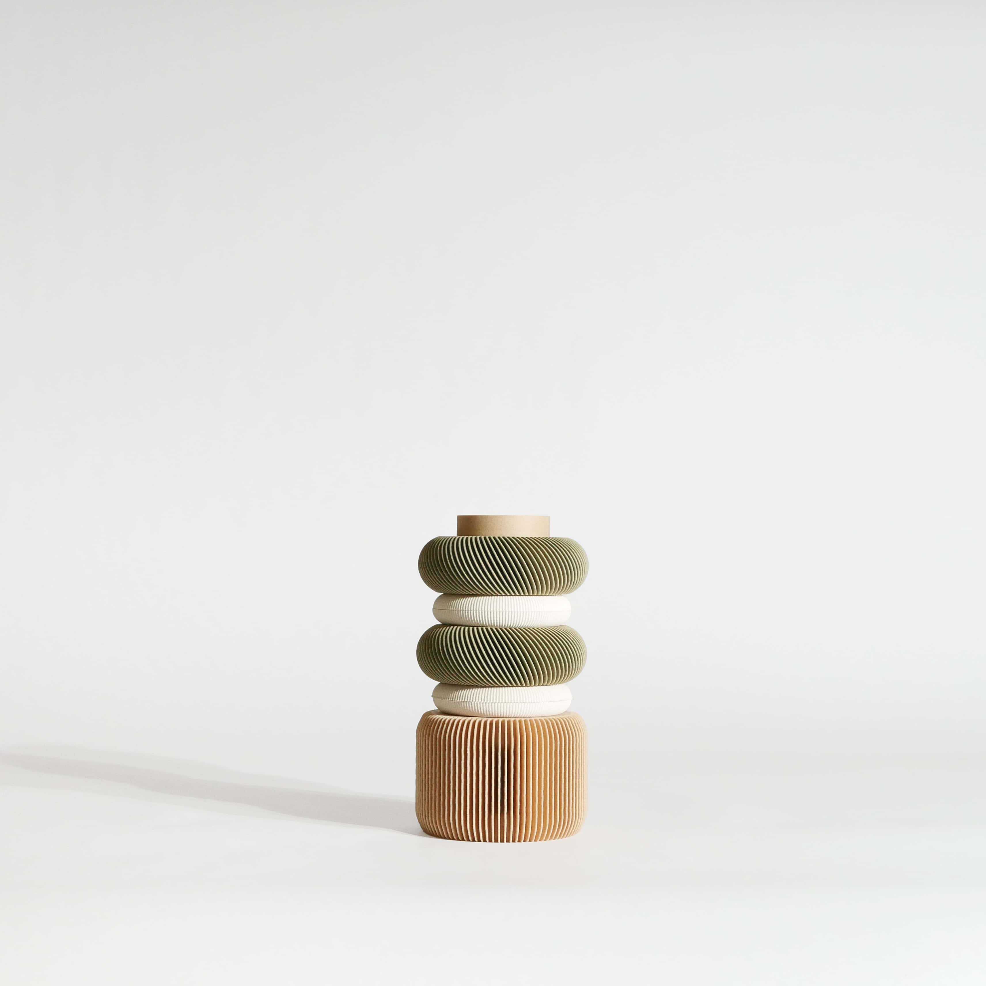 Modular Vase NU Olive Green Rings for wholesale on Faire1