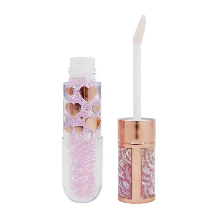 PINEAPPLE Beauty - Wholesale Retailer Display - Beauty & Wellness - JH LC4401-12 Mocallure Heart Glitter Lip Gloss - 24 pcs