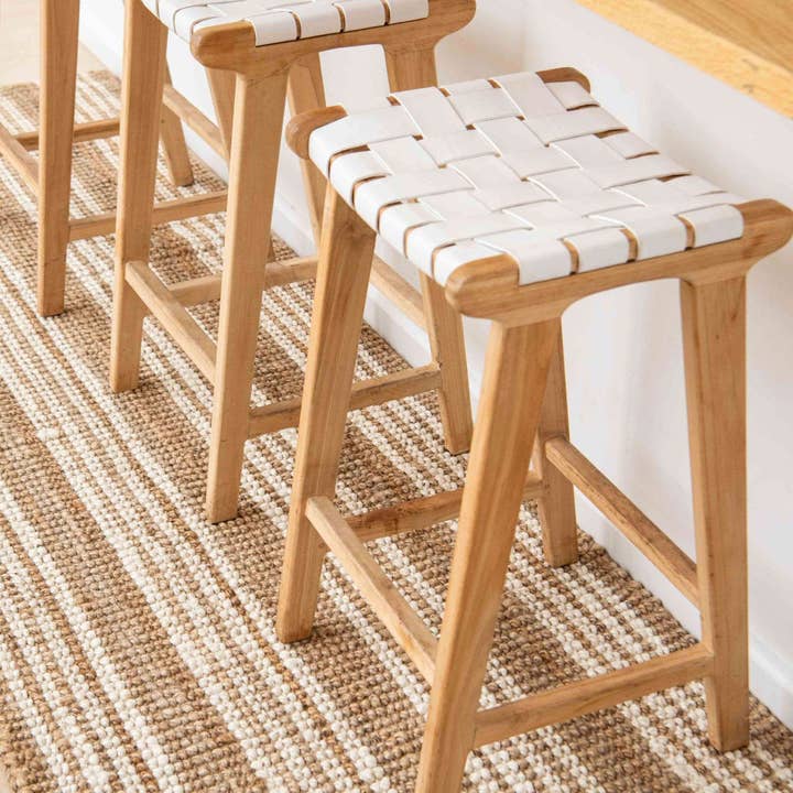 Osbourne | Stripe Chunky Jute Bouclé Rug for wholesale by North Avalon