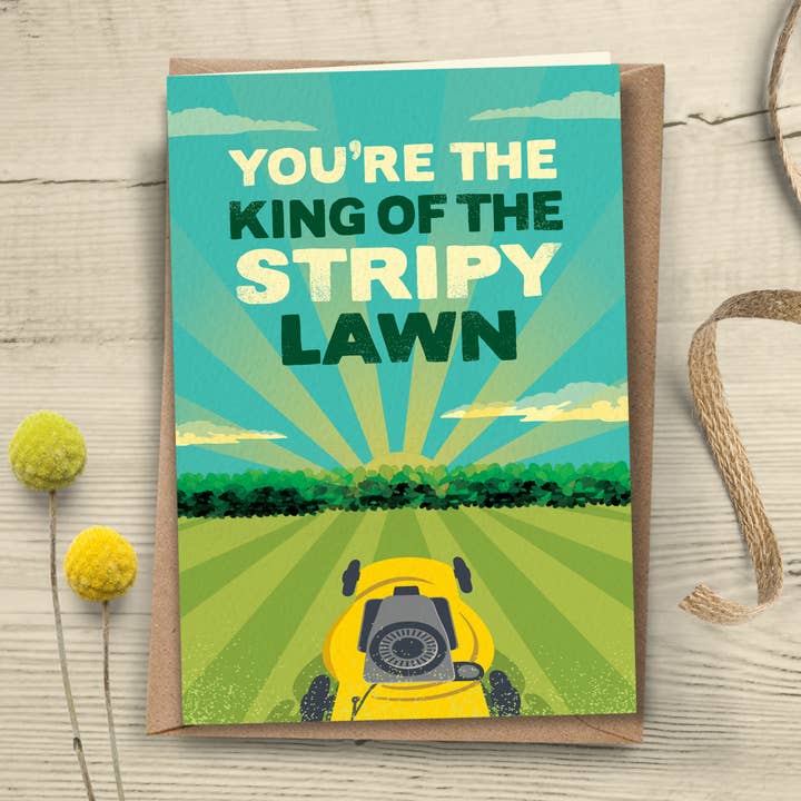 MH205 Stripy Rasenmäher-Karte für den Großhandel von The Typecast Gallery