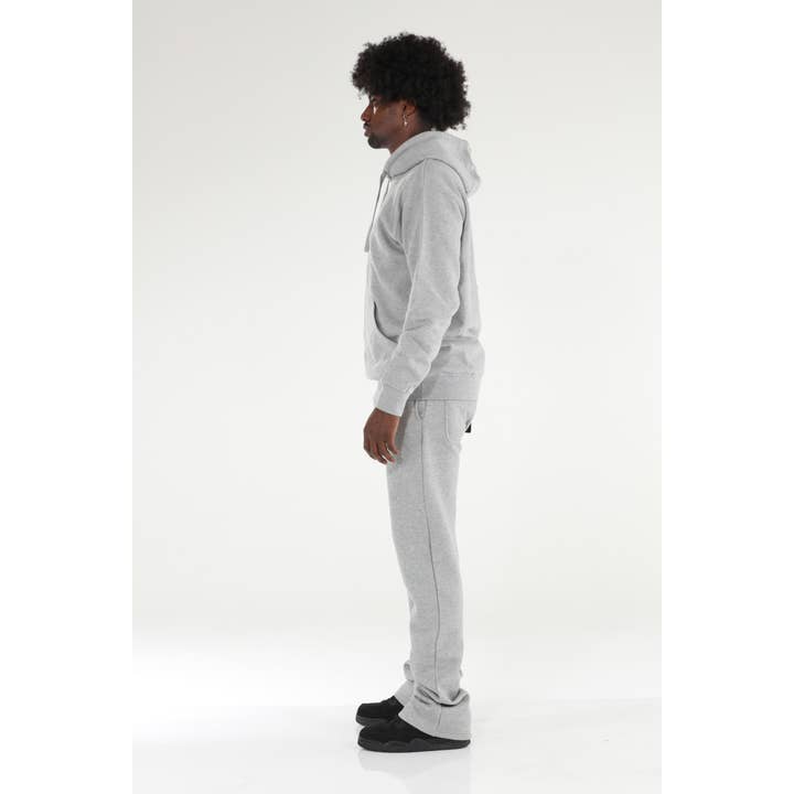 Stylo - Wholesale Top & pant set (not loungewear) – Men's - Gray Stacked Flare Sweatsuit2
