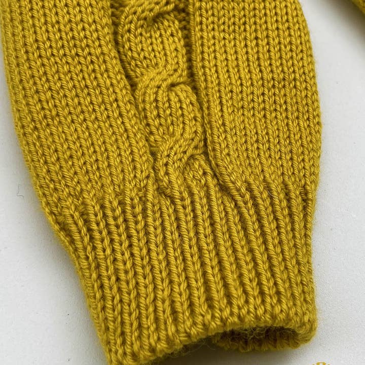 Child's Mustard Sweater Pure Wool - Handmade for wholesale by Il Tocco di Minerva