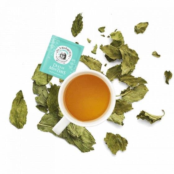 Les 2 Marmottes - Venta al por mayor Tés saludables/desintoxicantes - Infusión orgánica de 2 mentas: té 100 % orgánico de menta dulce y menta piperita3