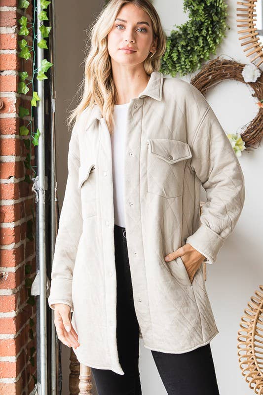 HEIMISH – wholesale Jacka - Dam – WJ2012 LÅNGÄRMAD KRAGE KNAPP DUNJACKA12