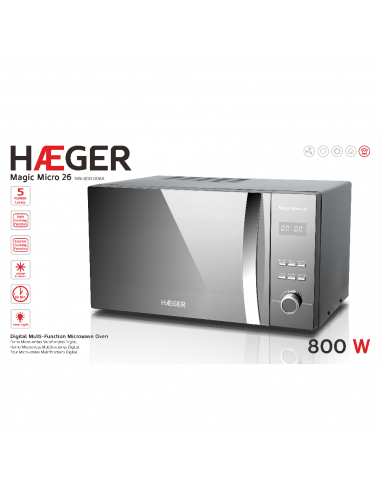 Haeger - Vente Appareils électroménagers - Micro-ondes numérique HAEGER MAGIC MICRO 26 - 26L 800W4