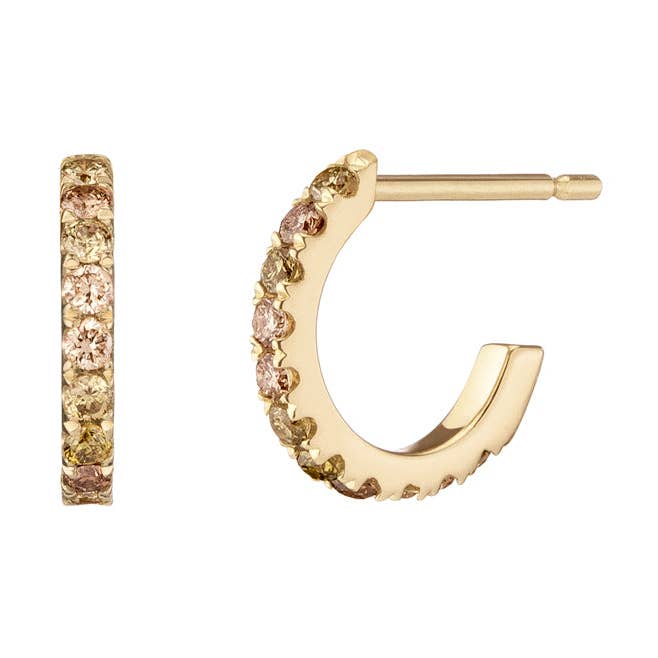 Ägäisches Grün Huggie-Kreolen für den Großhandel von Selin Kent