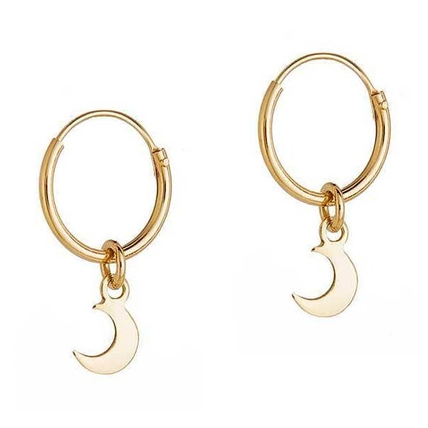 Vergoldete Hoops Mond 12 mm für den Großhandel von Juulry