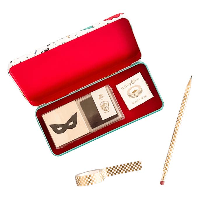 Jollity & Co. + Daydream Society - Vendita all'ingrosso Astuccio/portamatite - Astuccio per matite a tema supereroi, 1 confezione2