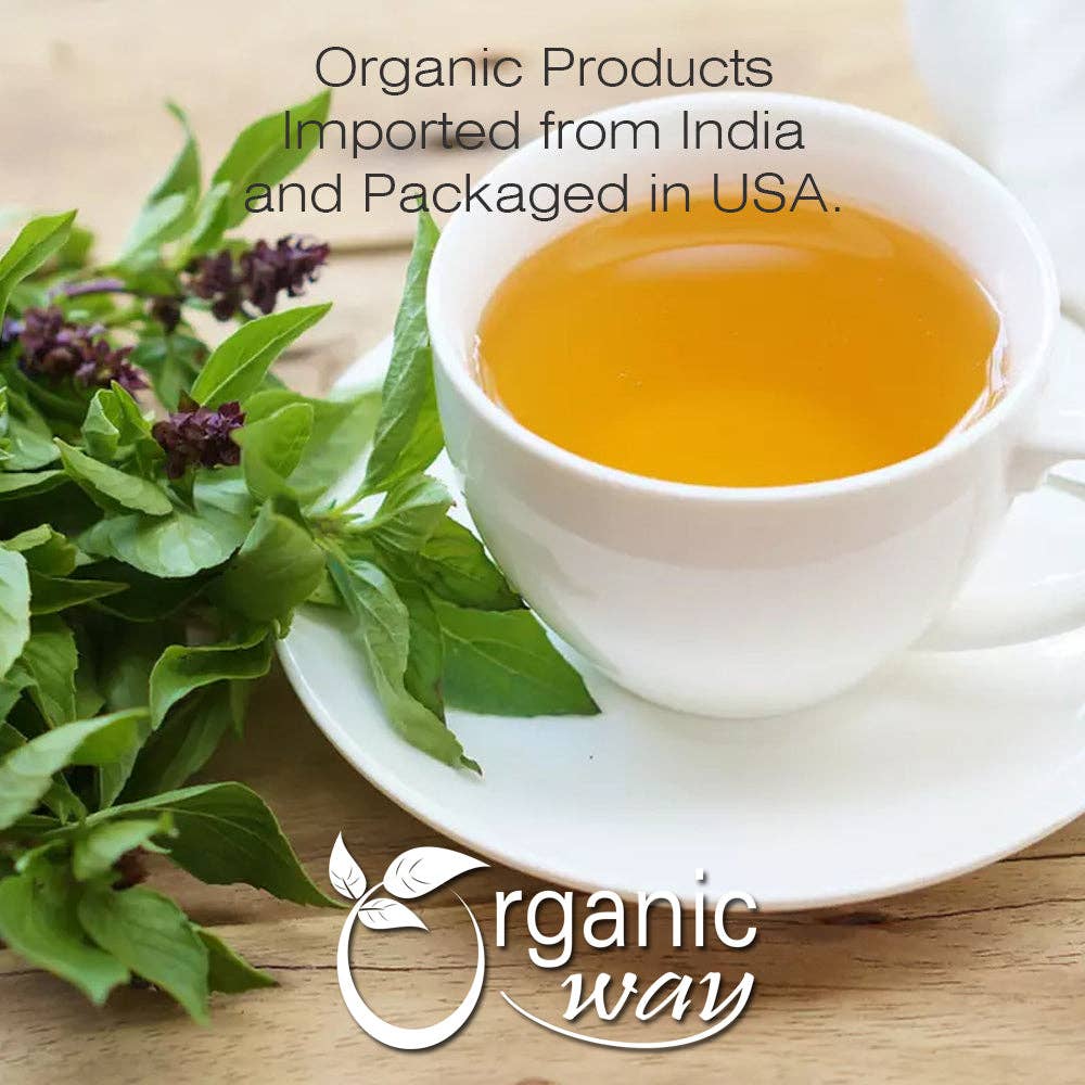 Organic Way LLC - Wholesale Herbs - Holy Tulsi / Holy Basil Herb Powder (Ocimum tenuiflorum) - Kosher Certified | Raw, Vegan, Non GMO & Gluten Free | USDA Certified | Origin - India1