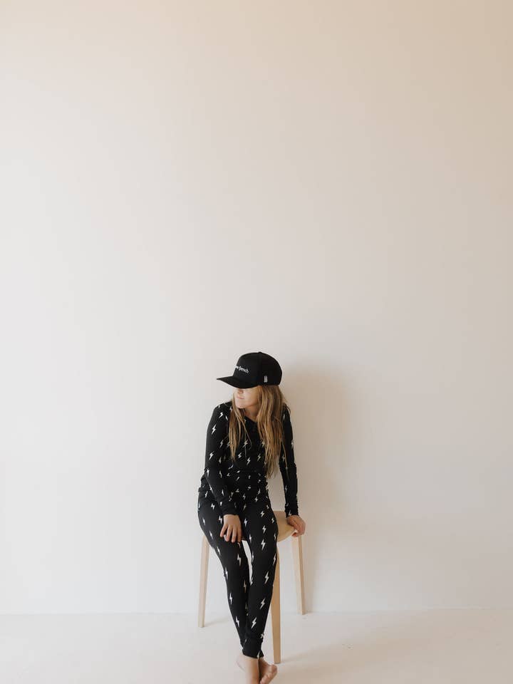 Forever French Baby - Vendita all'ingrosso Completo pigiama - Bambini - Pigiama a due pezzi in bambù | Midnight Lightning Bolt8