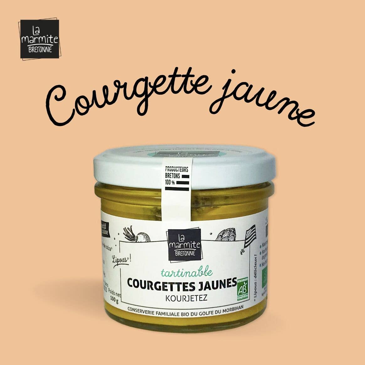 La marmite bretonne – Großhandel Konserven – Gelber Bio-Zucchiniaufstrich0