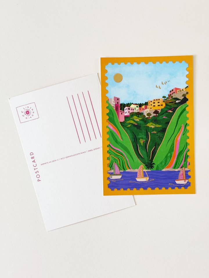 Postcard | Corniglia Cinque Terre for wholesale by Hues of Summer