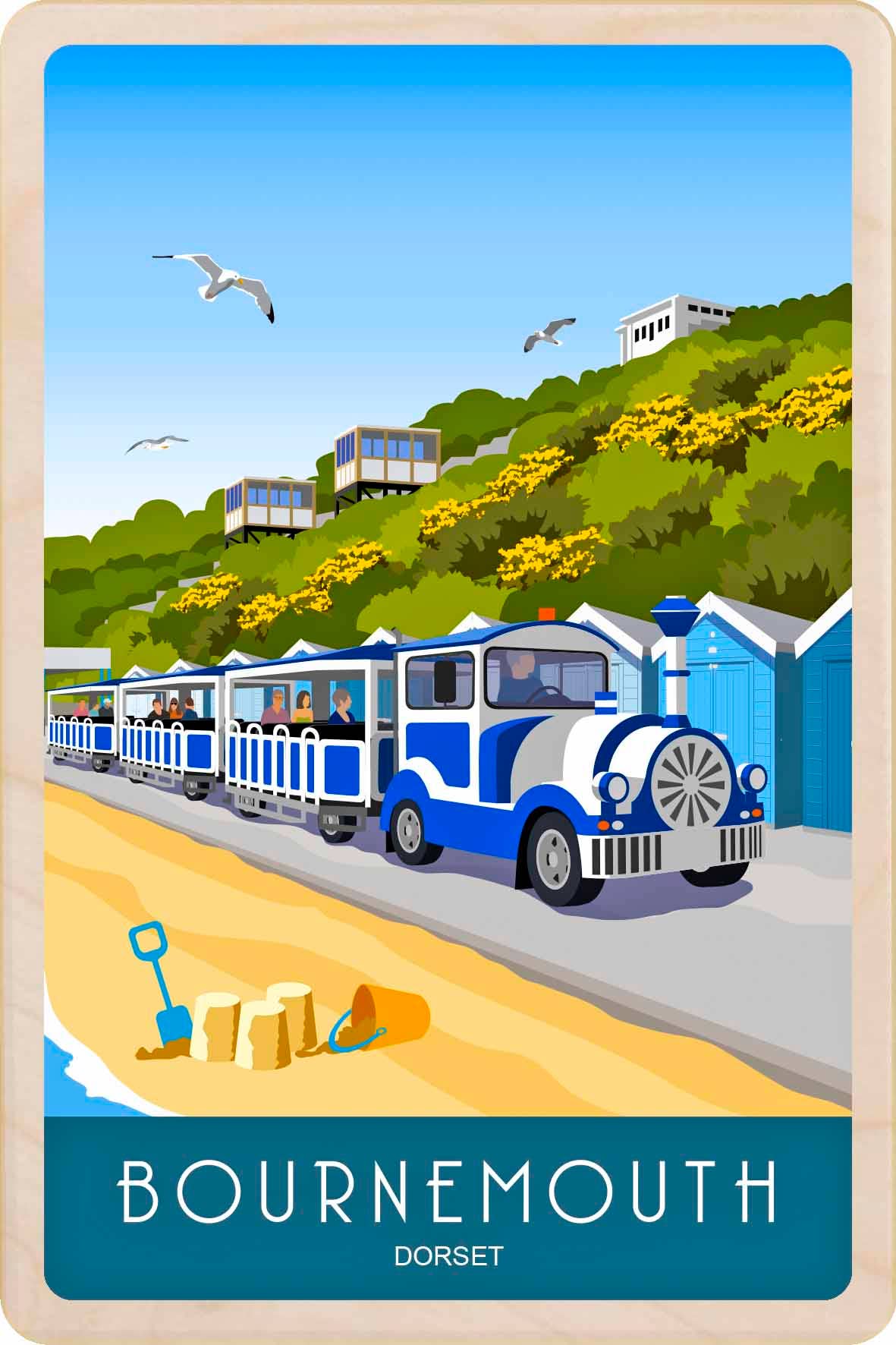 THE WOODEN POSTCARD COMPANY – Engroshandel Postkort – Bournemouth, Dorset - Miljøvenlige souvenirs0