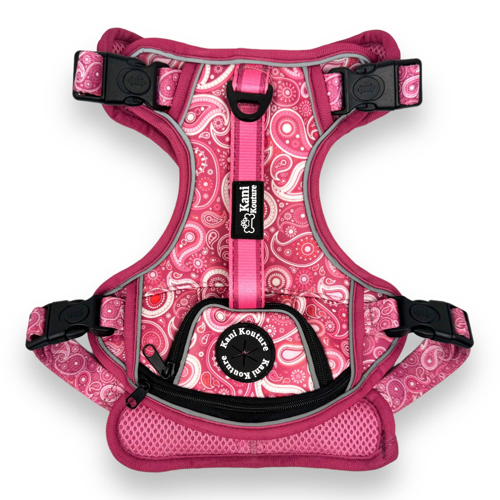 Kani Kouture - Wholesale Pet Harness - Dog - Pink Paisley - Adventure Harness0