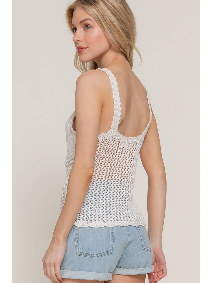 Active Basic | Active USA – Engroshandel Tanktop – Kvinder – Ærmeløs V-hals Hæklet Forårssweater18