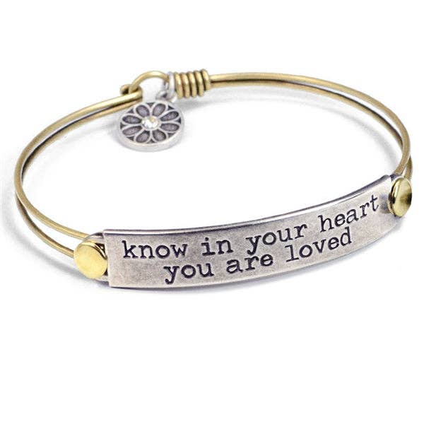 Sweet Romance Jewelry - Wholesale Bangle Bracelet - Inspirational Message Bar Bangle Bracelets0