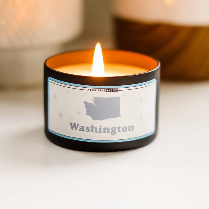 Moonlight Makers - Vente Bougie en bocal - Choose Your State Candles - Bougies à 100 % en cire de soja
