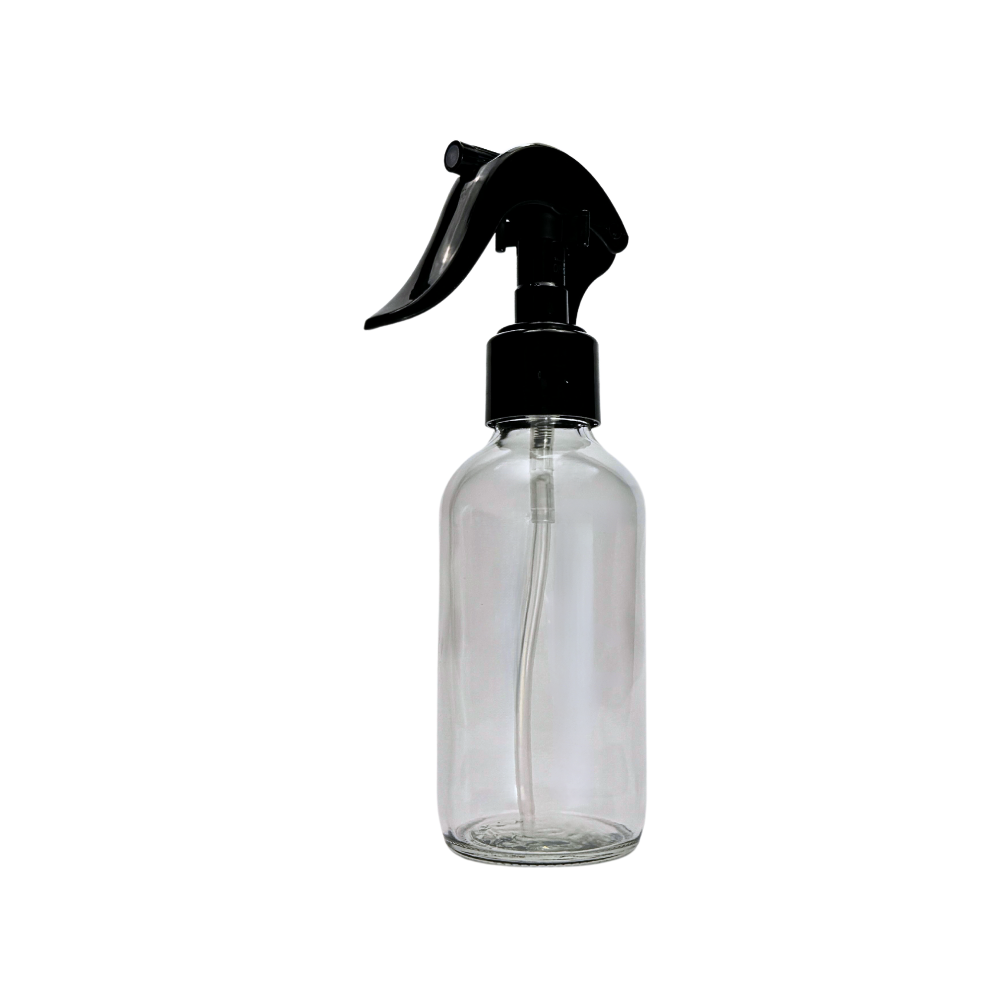 The Bottle Shoppe - Vendita all'ingrosso Bomboletta spray - Bottiglia in vetro trasparente da 120 ml con mini spruzzatore a grilletto nero3