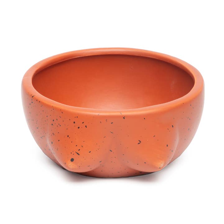 TITS TERRACOTTA BOWL - HAND PAINTED HF for wholesale by Helio Ferretti