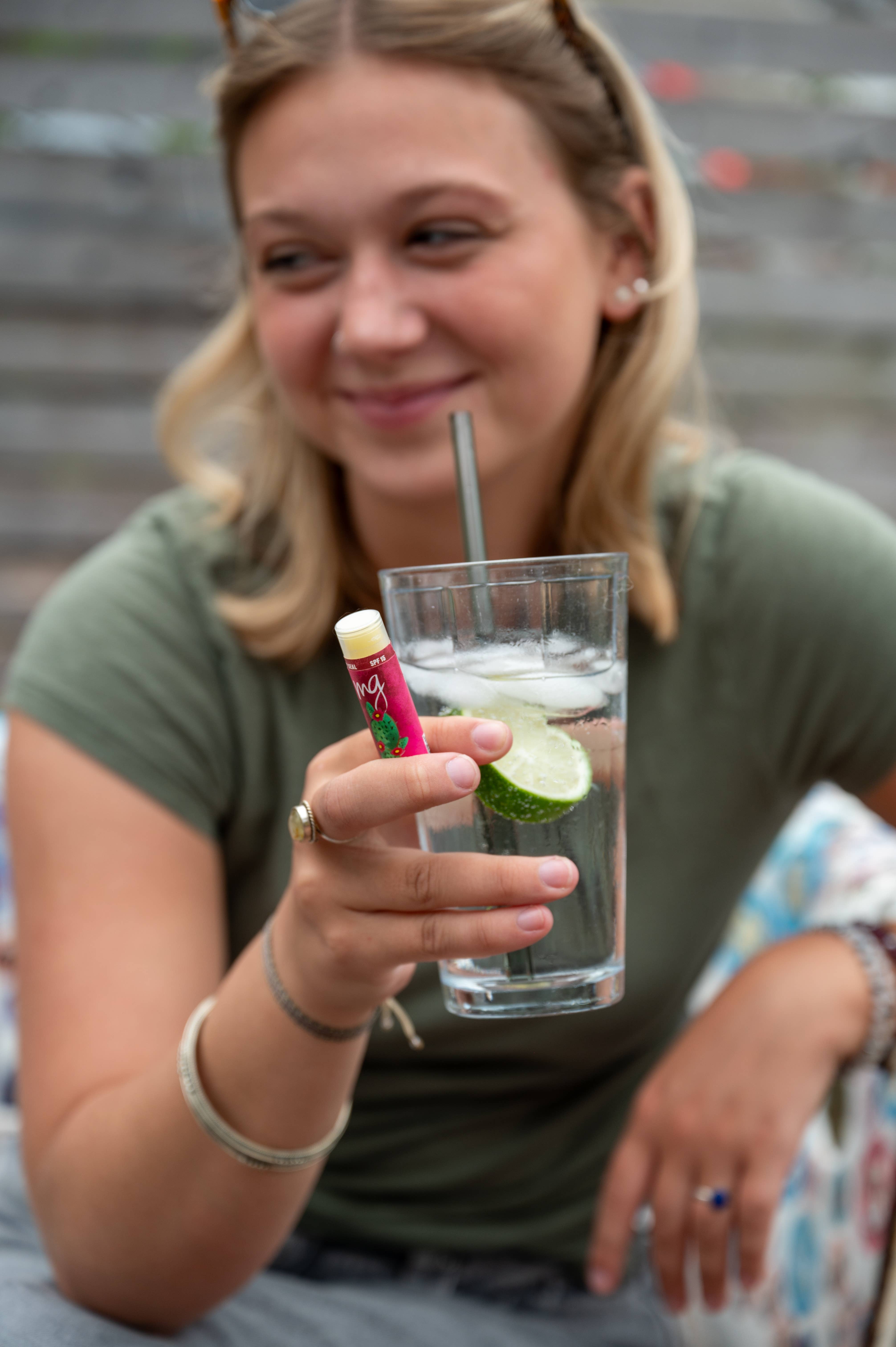 Mad Gab's - Wholesale Lip Balm - 48pc MG Prickly Pear SPF 15 Lip Balm Bin7