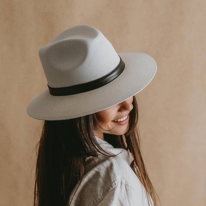 Merida · White panama style hat for wholesale by Sandoval Hats