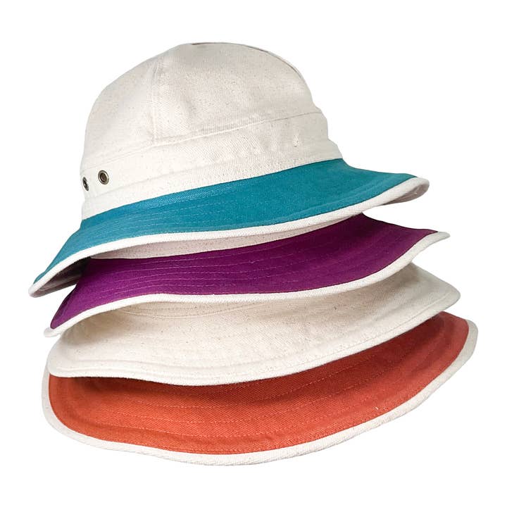 DCP Designs - Vente Bob – femme - Chapeau de soleil en toile de coton : The Sunwalker : Code HCB5