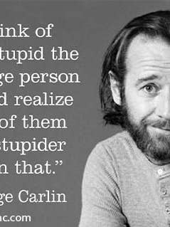 Magnet-"Tænk på, hvor dum den gennemsnitlige person er.. for engroshandel hos Ephemera