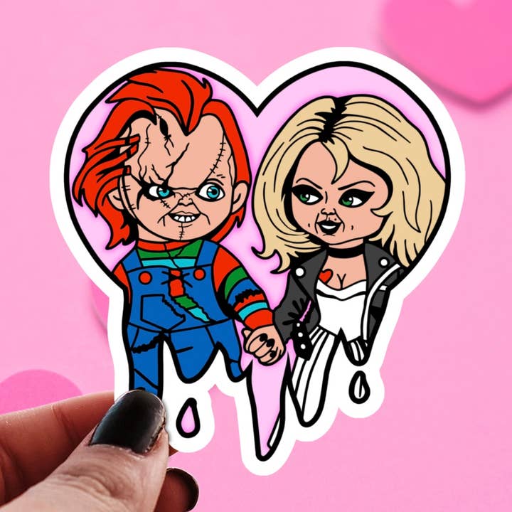 Autocollant Chucky - Autocollant pour film d'horreur La Fiancée de Chucky pour la vente par Pretty Toxic Stickers