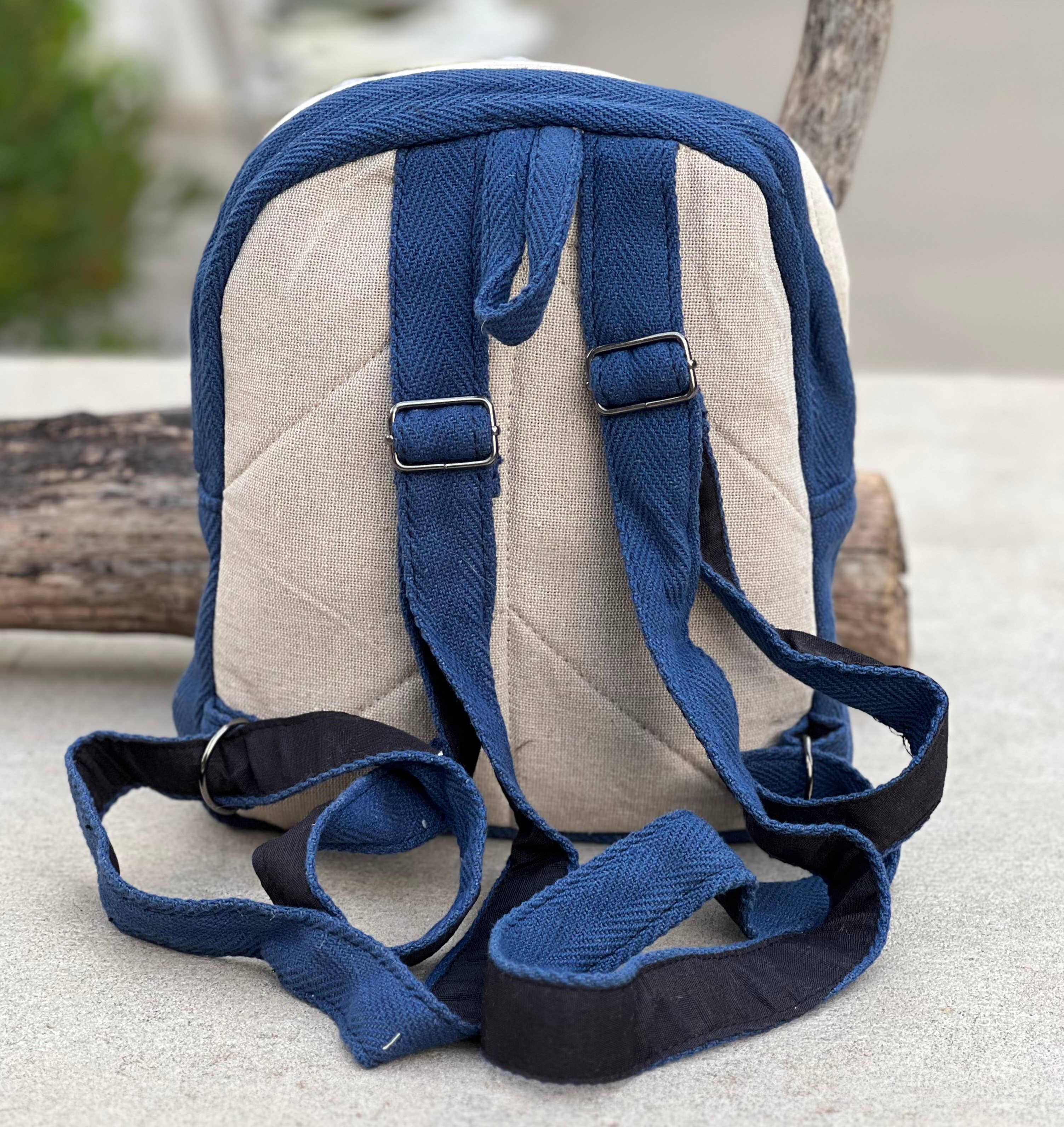 Lungta Imports - Wholesale Backpack - Women's - Handmade Lightweight Natural Hemp Himalayan Nepal Minipack18