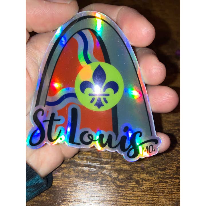 Wildcard Graphic Design - Wholesale Sticker - St. Louis, MO Holographic Arch Sticker - 2.75″ × 3″